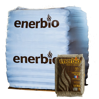 Granulés de bois Premium ENERBIO – 66 sacs 990kg